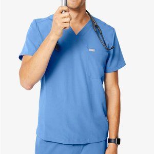Figs Men's Chisec Ceil Blue Scrub Top M